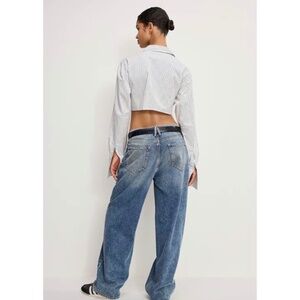 Good American LowRise Baggy Jeans Size 0